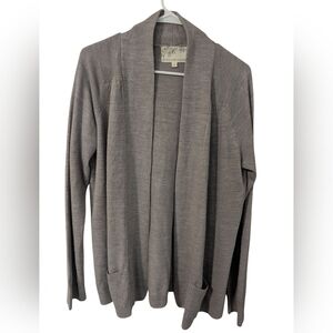 Debbie Morgan, Heather Gray Cardigan,Size L